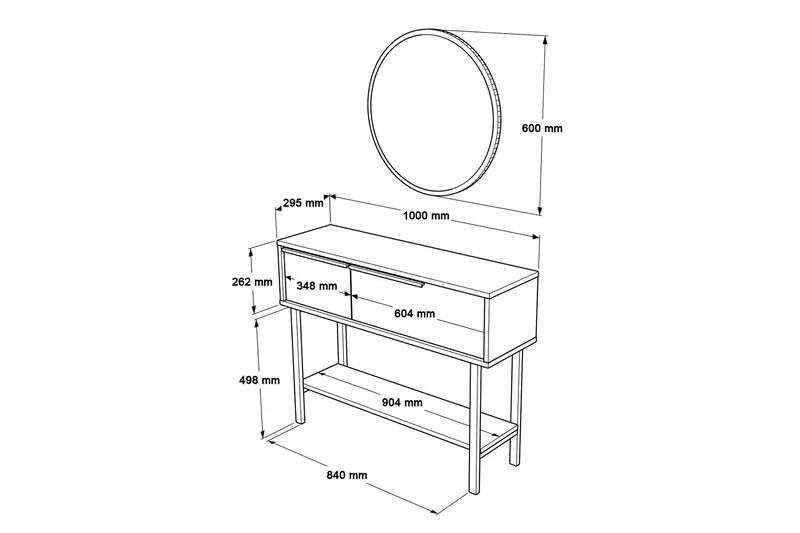 Muttun Skjenk 100 cm - Hvit - Oppbevaring - Oppbevaringsmøbler - Sideboard & skjenker