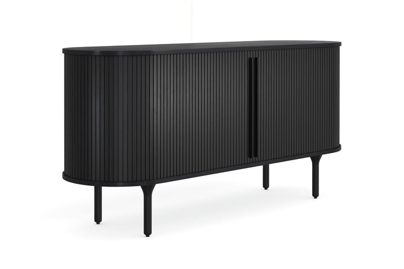 Noira Sideboard 150x45 cm Massiv Eik - Svart - Sideboard & skjenker