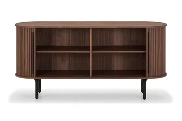 Noira smal skjenk ribbet valnøtt 150x45 cm - Valnøtt / Brun - Oppbevaring - Oppbevaringsmøbler - Sideboard & skjenker