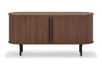 Noira smal skjenk ribbet valnøtt 150x45 cm - Valnøtt / Brun - Oppbevaring - Oppbevaringsmøbler - Sideboard & skjenker