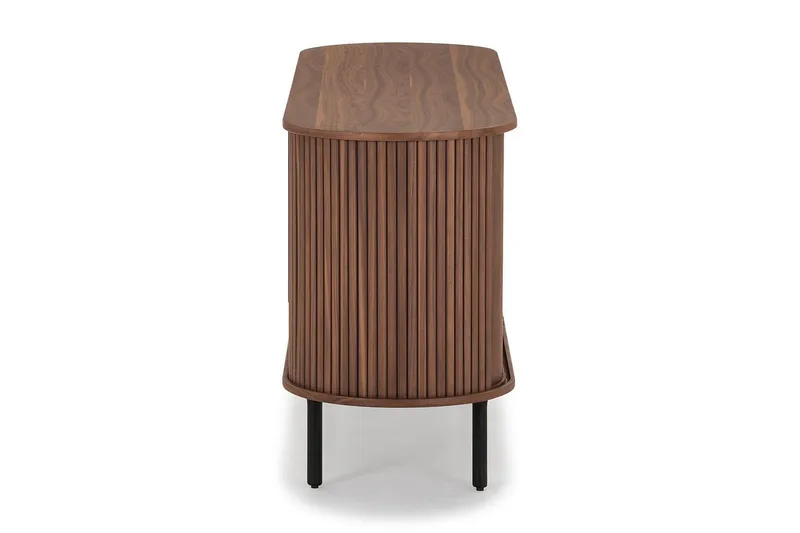 Noira smal skjenk ribbet valnøtt 150x45 cm - Valnøtt / Brun - Oppbevaring - Oppbevaringsmøbler - Sideboard & skjenker