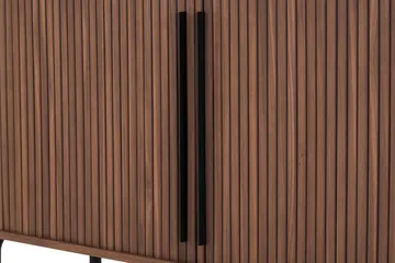 Noira smal skjenk ribbet valnøtt 150x45 cm - Valnøtt / Brun - Oppbevaring - Oppbevaringsmøbler - Sideboard & skjenker