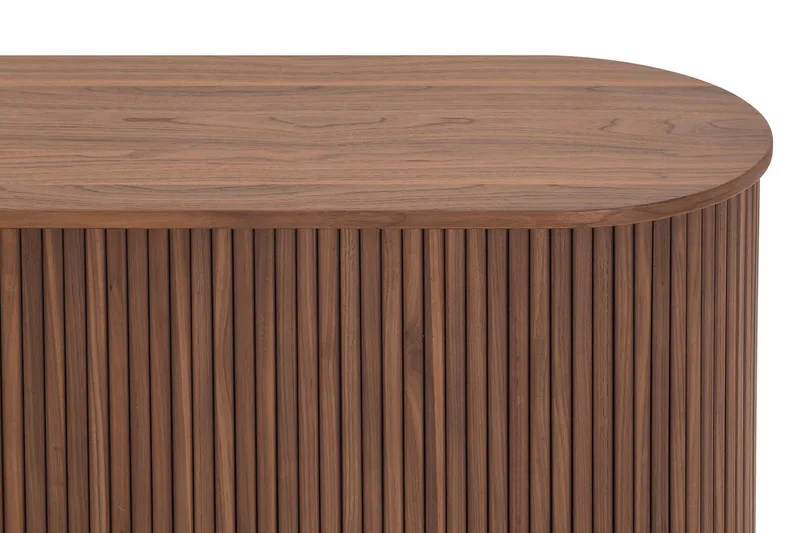 Noira smal skjenk ribbet valnøtt 150x45 cm - Valnøtt / Brun - Oppbevaring - Oppbevaringsmøbler - Sideboard & skjenker