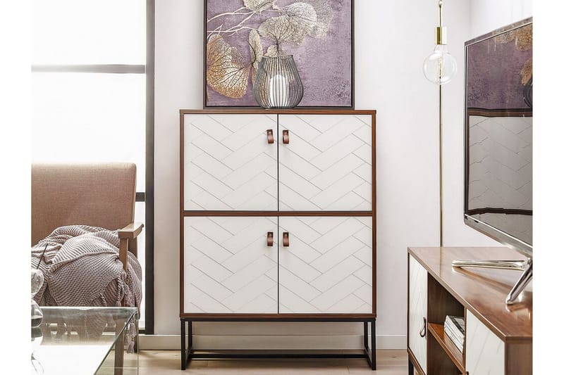 Nueva Skjenk 76x39 cm - Mørkebrun/Hvit - Oppbevaring - Oppbevaringsmøbler - Sideboard & skjenker