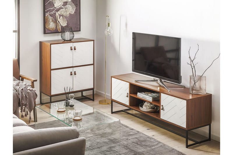 Nueva Skjenk 76x39 cm - Mørkebrun/Hvit - Oppbevaring - Oppbevaringsmøbler - Sideboard & skjenker