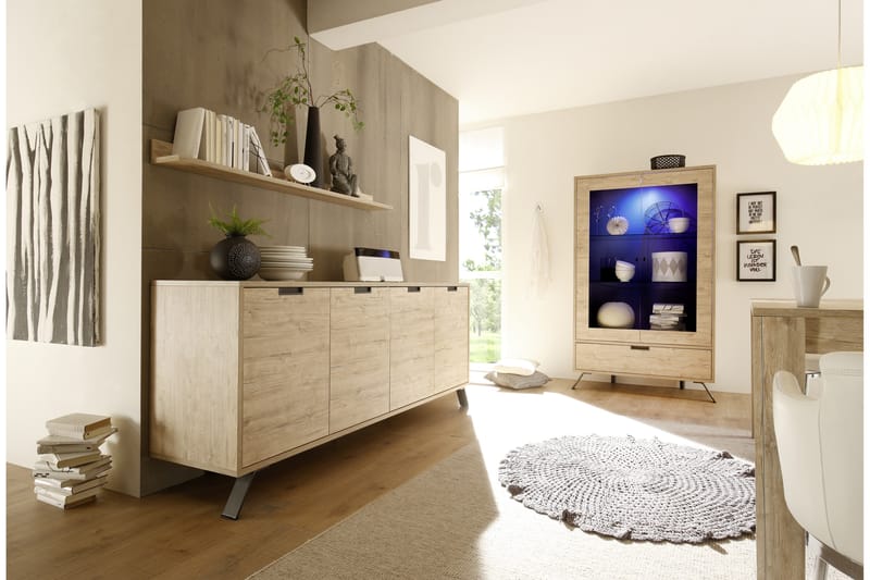 Palma Skjenk 206 cm 4 Dører - SherwoodEik - Oppbevaring - Oppbevaringsmøbler - Sideboard & skjenker