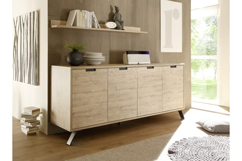 Palma Skjenk 206 cm 4 Dører - SherwoodEik - Oppbevaring - Oppbevaringsmøbler - Sideboard & skjenker