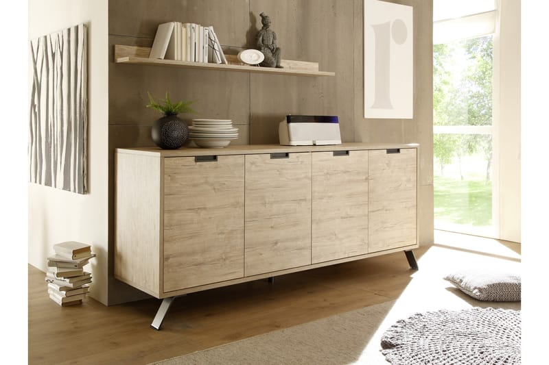 Palma Skjenk 206 cm 4 Dører - SherwoodEik - Sideboard & skjenker