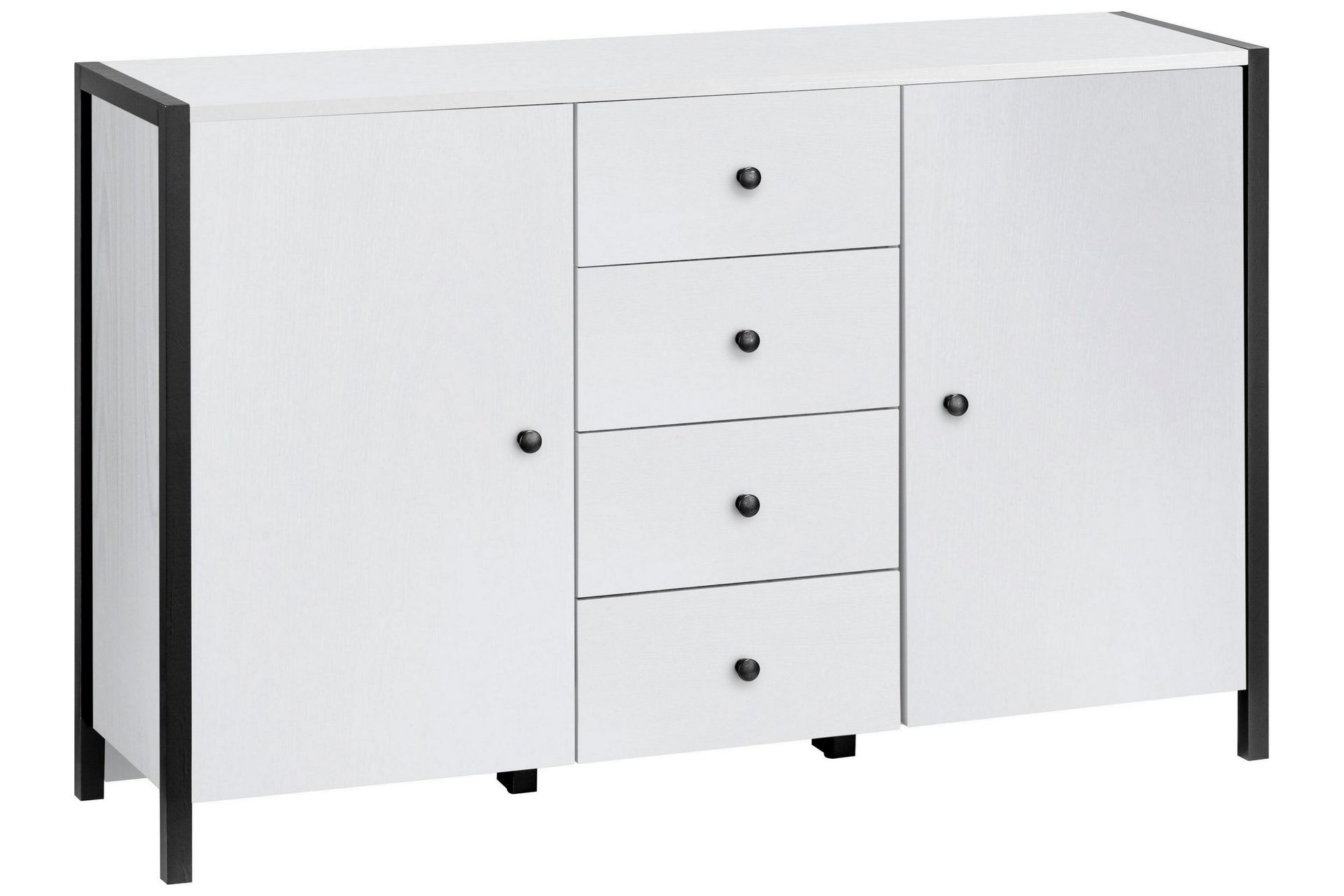 Plattpark Sideboard 120x35 cm - Hvit/Svart - Oppbevaring - Oppbevaringsmøbler - Sideboard & skjenker