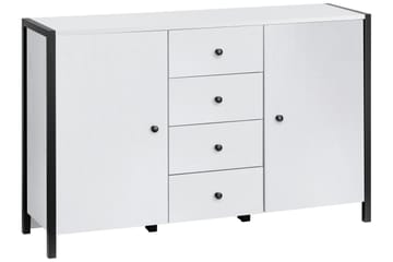 Plattpark Sideboard 120x35 cm - Hvit/Svart - Oppbevaring - Oppbevaringsmøbler - Sideboard & skjenker