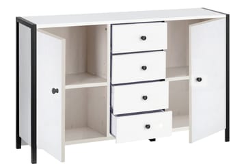 Plattpark Sideboard 120x35 cm - Hvit/Svart - Oppbevaring - Oppbevaringsmøbler - Sideboard & skjenker