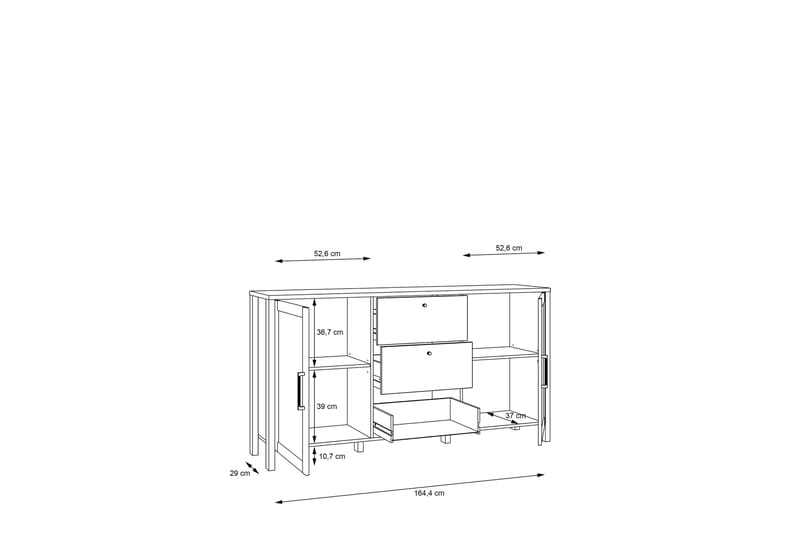 Polykastro Sideboard 42x171 cm - Brun - Sideboard & skjenker