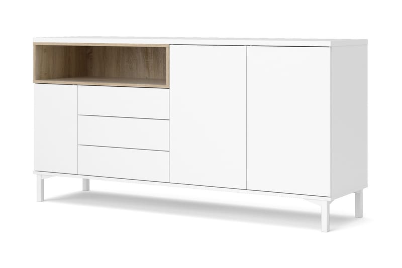 Roomers Skjenk 176 cm - Hvit/Brun - Oppbevaring - Oppbevaringsmøbler - Sideboard & skjenker