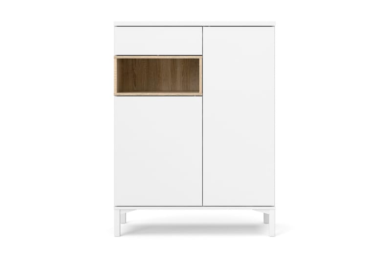 Roomers Skjenk 89 cm - Hvit/Eik - Oppbevaring - Oppbevaringsmøbler - Sideboard & skjenker