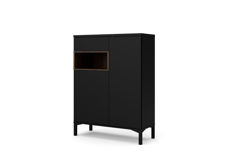Roomers Skjenk 89 cm - Svart/Valnøtt - Oppbevaring - Oppbevaringsmøbler - Sideboard & skjenker