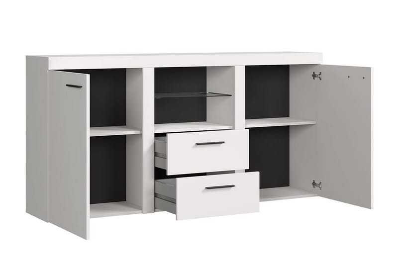 Rumba Skjenk 157x40x81 cm - Hvit - Oppbevaring - Oppbevaringsmøbler - Sideboard & skjenker