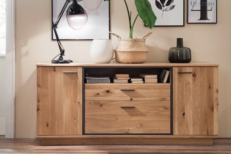 Rusley Skjenk 180 cm - Eik/ Antrasitt - Oppbevaring - Oppbevaringsmøbler - Sideboard & skjenker