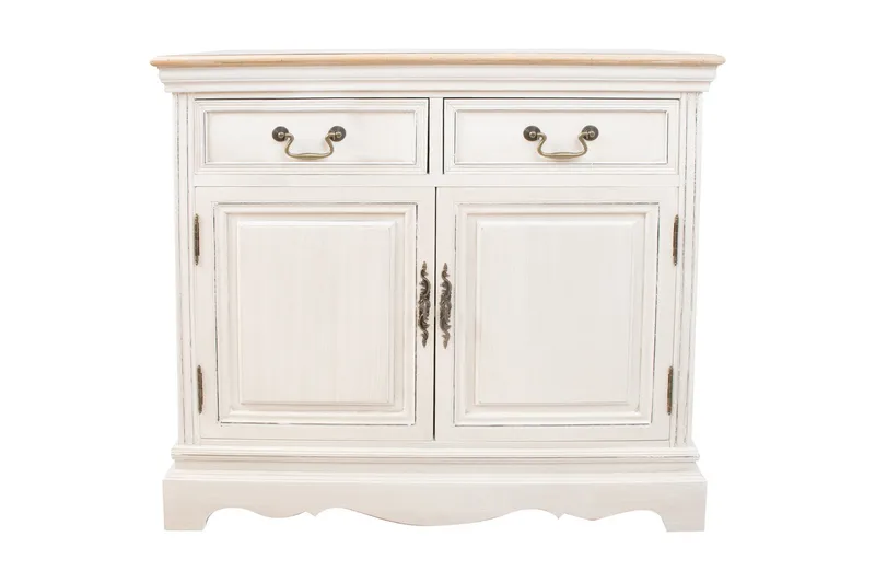 Samira Skjenk 85 cm i Mørkt Tre - Offwhite - Oppbevaring - Oppbevaringsmøbler - Sideboard & skjenker