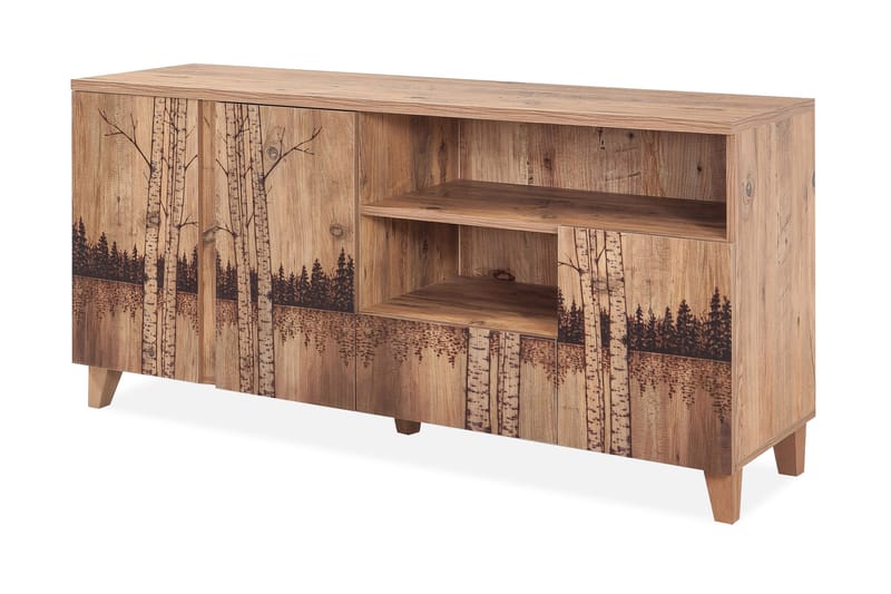 Sapphira Skjenk Bjørk/Sjø - Beige/Lysebrun - Oppbevaring - Oppbevaringsmøbler - Sideboard & skjenker