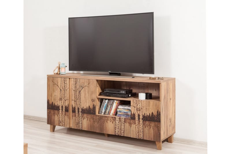 Sapphira Skjenk Bjørk/Sjø - Beige/Lysebrun - Oppbevaring - Oppbevaringsmøbler - Sideboard & skjenker