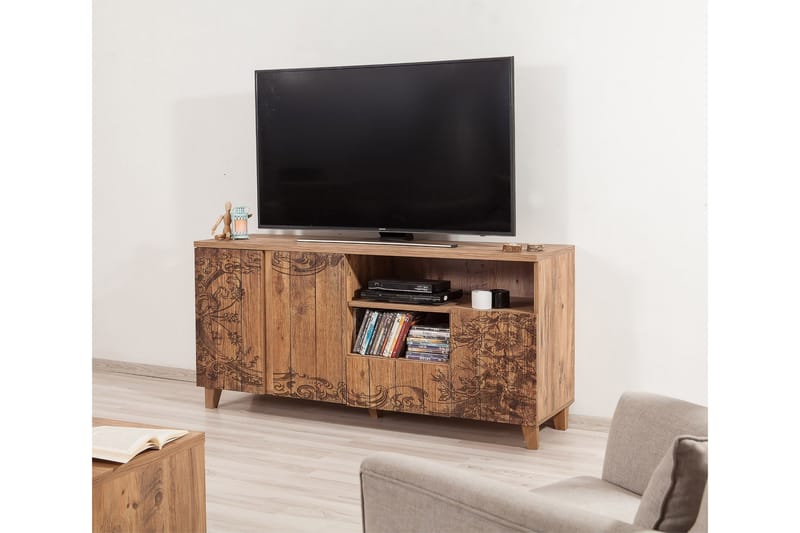 Sapphira Skjenk Blomstemønster - Brun - Oppbevaring - Oppbevaringsmøbler - Sideboard & skjenker