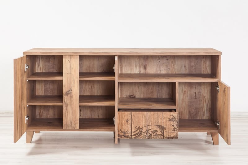 Sapphira Skjenk Blomstemønster - Brun - Oppbevaring - Oppbevaringsmøbler - Sideboard & skjenker