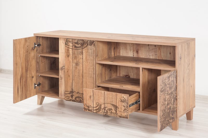 Sapphira Skjenk Blomstemønster - Brun - Oppbevaring - Oppbevaringsmøbler - Sideboard & skjenker