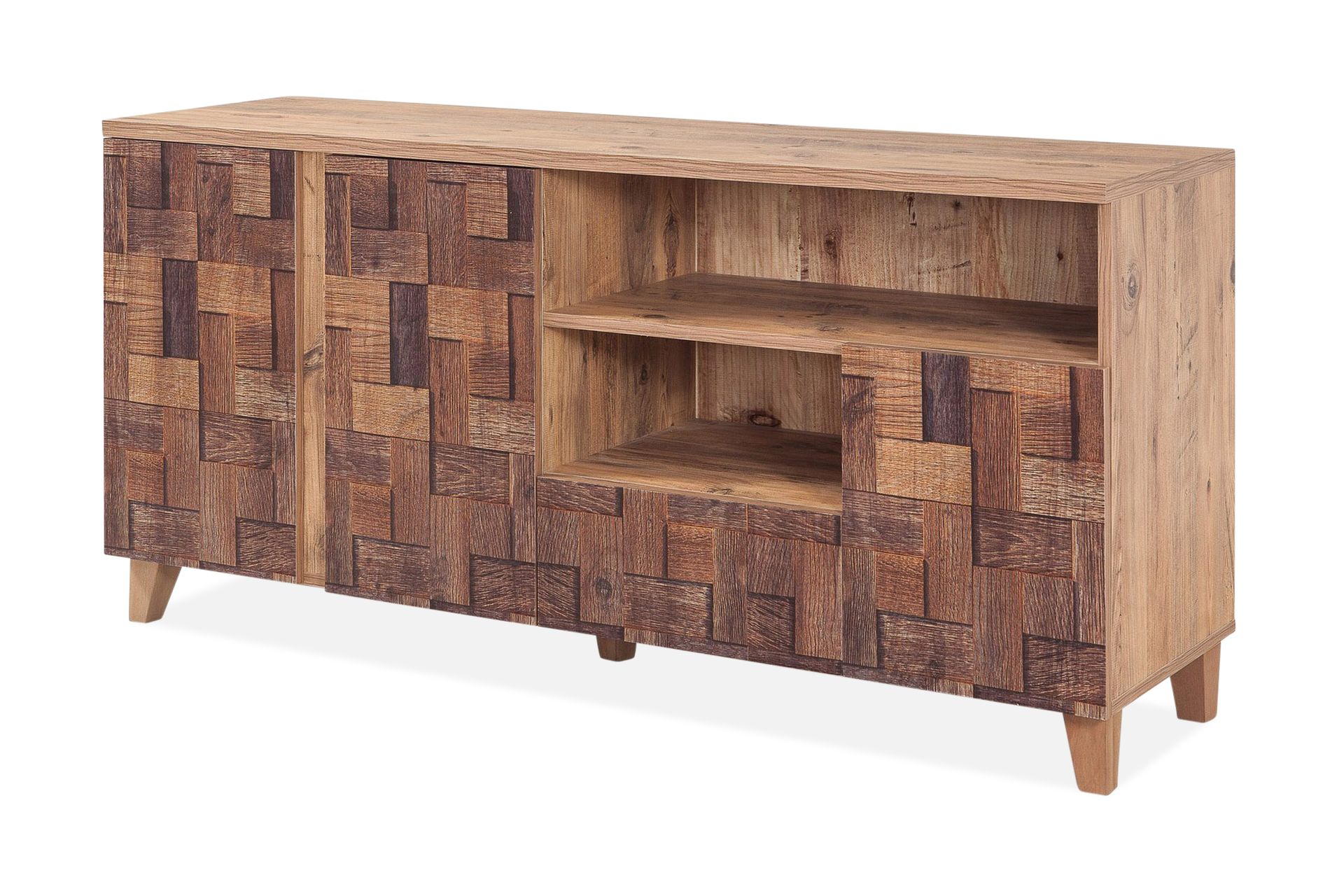 Sapphira Skjenk Flettemønster - Mørkebrun - Oppbevaring - Oppbevaringsmøbler - Sideboard & skjenker