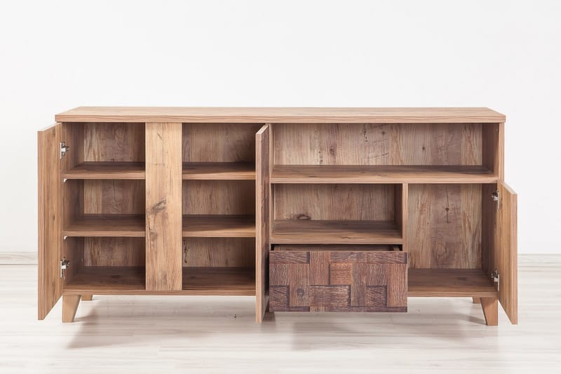 Sapphira Skjenk Flettemønster - Mørkebrun - Oppbevaring - Oppbevaringsmøbler - Sideboard & skjenker