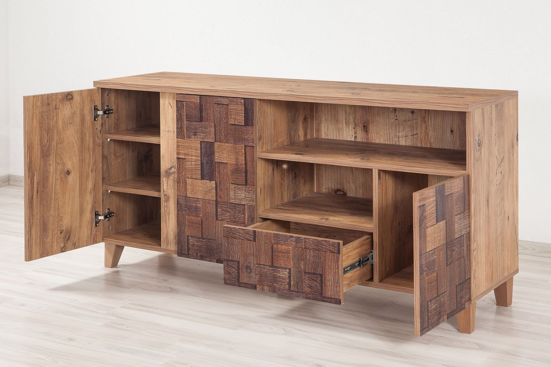 Sapphira Skjenk Flettemønster - Mørkebrun - Oppbevaring - Oppbevaringsmøbler - Sideboard & skjenker