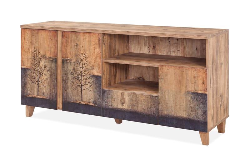 Sapphira Skjenk Tresilhuett - Brun/Grå - Oppbevaring - Oppbevaringsmøbler - Sideboard & skjenker