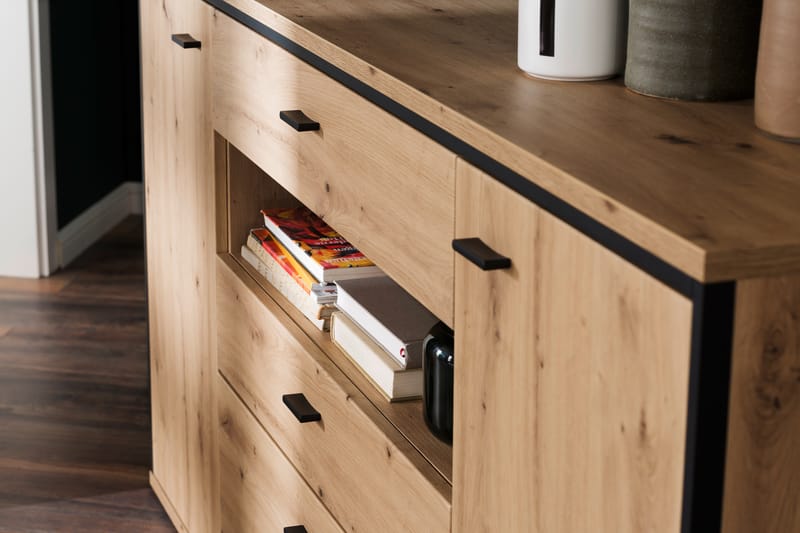 Shaginaw Skjenk 183 cm - Eik/ Antrasitt - Oppbevaring - Oppbevaringsmøbler - Sideboard & skjenker
