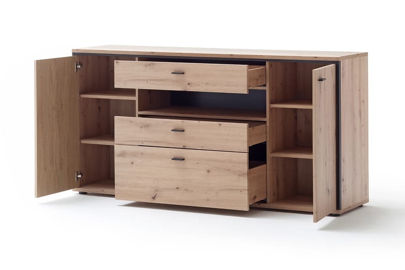 Shaginaw Skjenk 183 cm - Eik/ Antrasitt - Oppbevaring - Oppbevaringsmøbler - Sideboard & skjenker