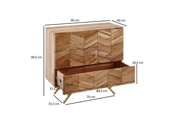 Sideboard & skänk Wohnling Brun - Oppbevaring - Oppbevaringsmøbler - Sideboard & skjenker