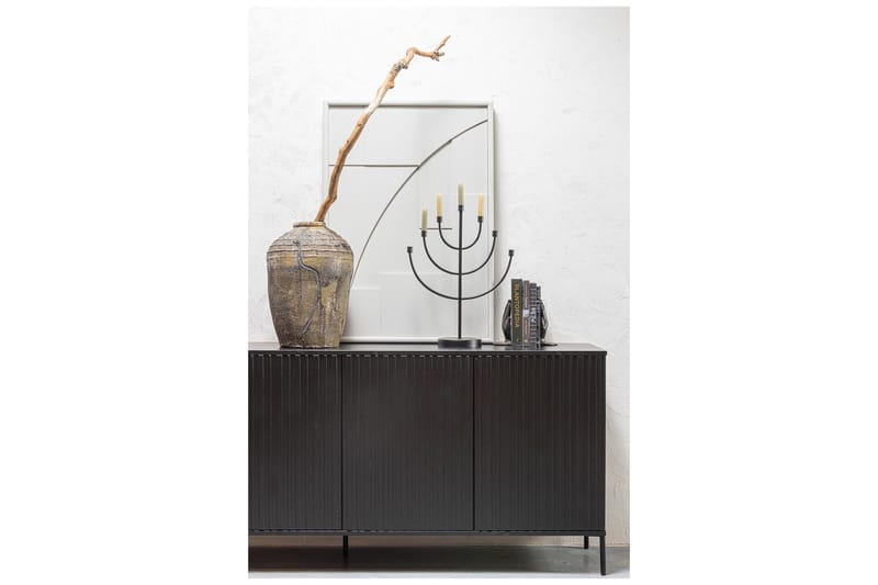 Sideboard og skjenk Hemlinge skjenk 44x200 cm Svart - Oppbevaring - Oppbevaringsmøbler - Sideboard & skjenker