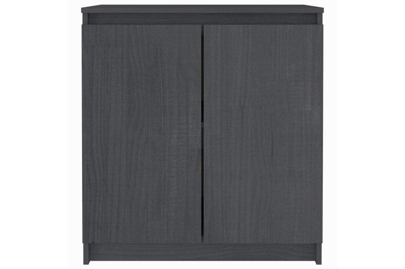 Sideskap grå 60x36x65 cm heltre furu - Grå - Sideboard & skjenker