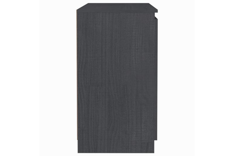 Sideskap grå 60x36x65 cm heltre furu - Grå - Sideboard & skjenker