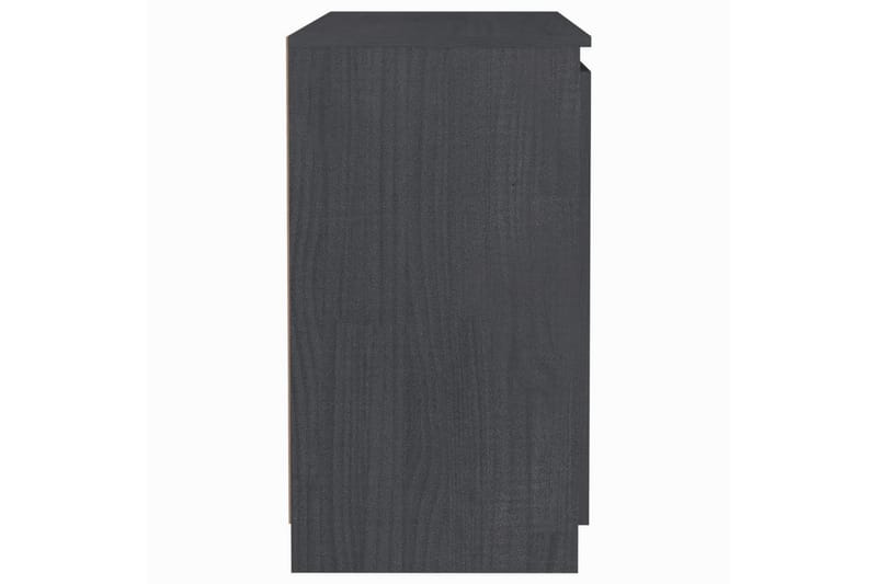 Sideskap grå 60x36x65 cm heltre furu - Grå - Oppbevaring - Oppbevaringsmøbler - Sideboard & skjenker
