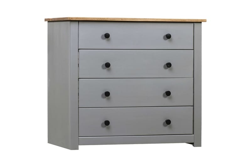 Sideskap grå 80x40x73 cm furu Panama Range - Grå - Oppbevaring - Oppbevaringsmøbler - Sideboard & skjenker