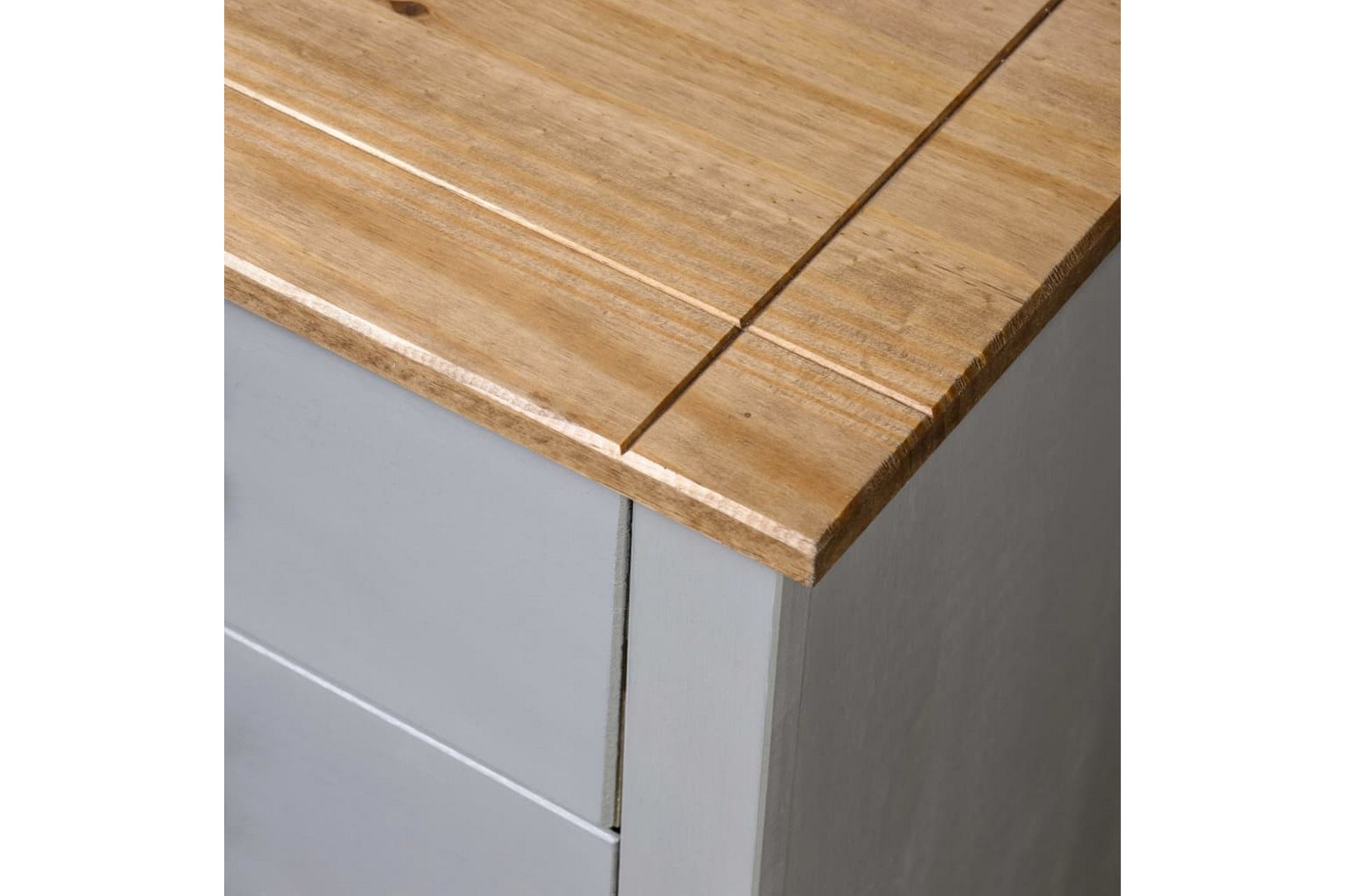 Sideskap grå 80x40x73 cm furu Panama Range - Grå - Oppbevaring - Oppbevaringsmøbler - Sideboard & skjenker