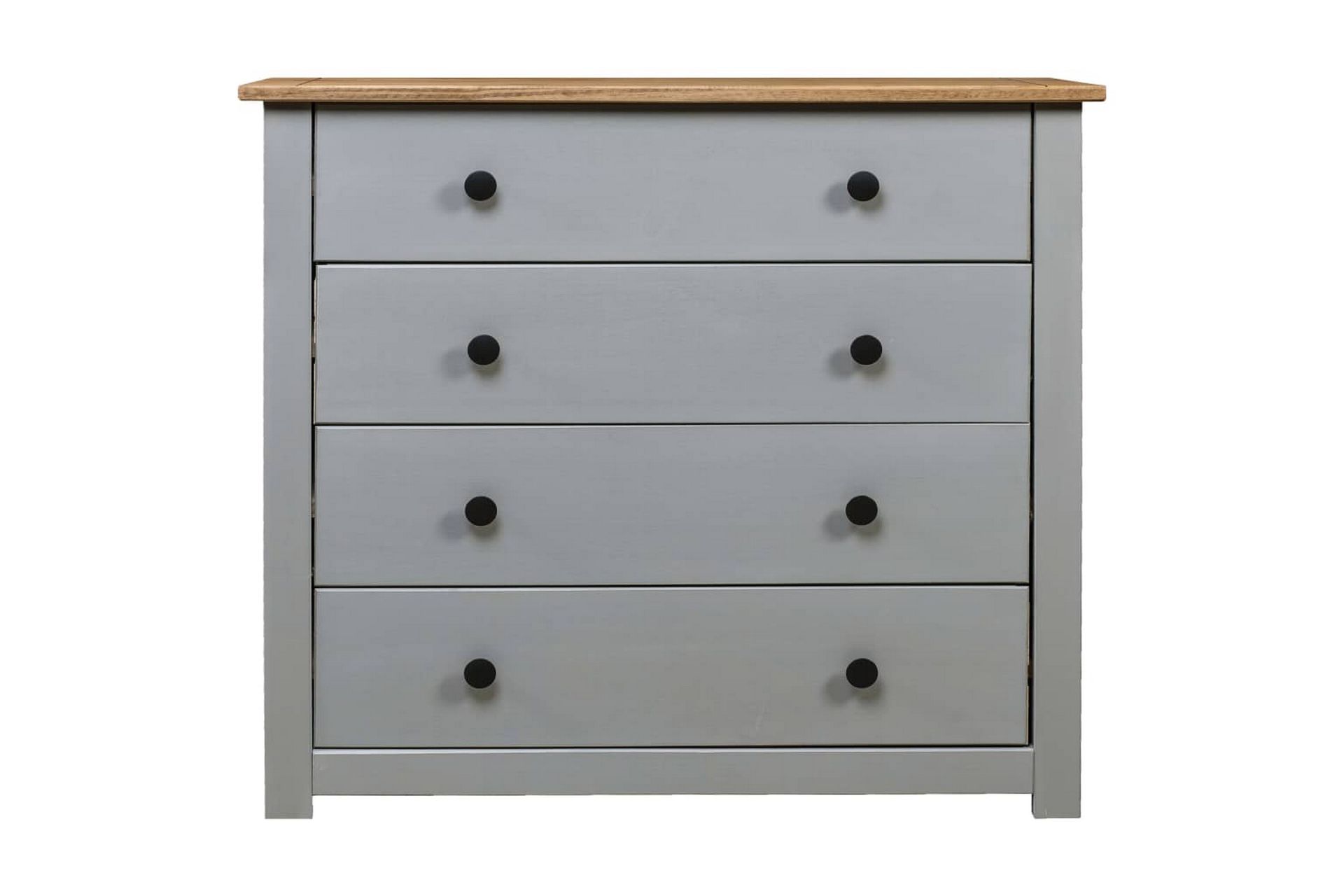Sideskap grå 80x40x73 cm furu Panama Range - Grå - Oppbevaring - Oppbevaringsmøbler - Sideboard & skjenker