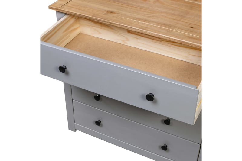 Sideskap grå 80x40x73 cm furu Panama Range - Grå - Oppbevaring - Oppbevaringsmøbler - Sideboard & skjenker