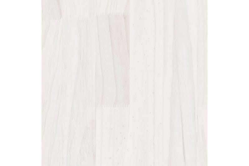 Sideskap hvit 60x36x65 cm heltre furu - Hvit - Sideboard & skjenker