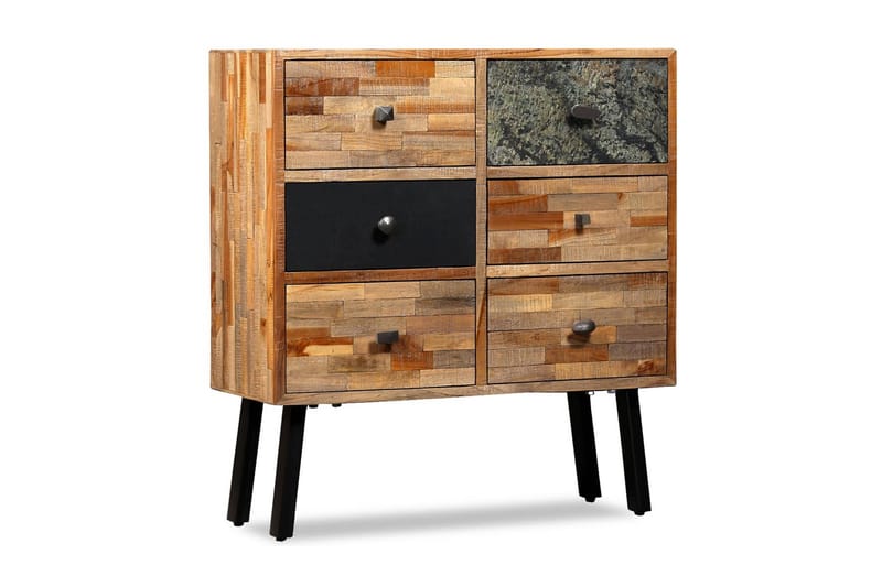 Sideskap med 6 skuffer heltre gjenvunnet teak 70x30x76 cm - Oppbevaring - Oppbevaringsmøbler - Sideboard & skjenker