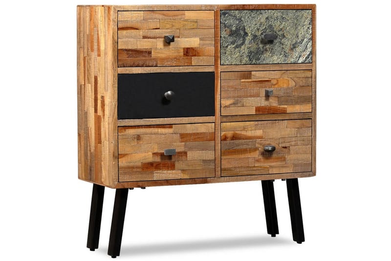 Sideskap med 6 skuffer heltre gjenvunnet teak 70x30x76 cm - Oppbevaring - Oppbevaringsmøbler - Sideboard & skjenker