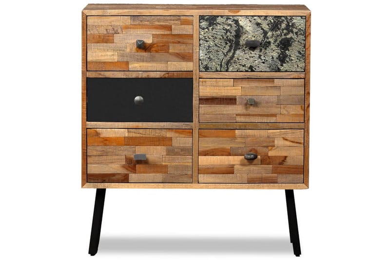 Sideskap med 6 skuffer heltre gjenvunnet teak 70x30x76 cm - Oppbevaring - Oppbevaringsmøbler - Sideboard & skjenker