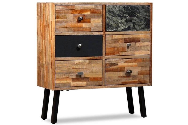 Sideskap med 6 skuffer heltre gjenvunnet teak 70x30x76 cm - Oppbevaring - Oppbevaringsmøbler - Sideboard & skjenker