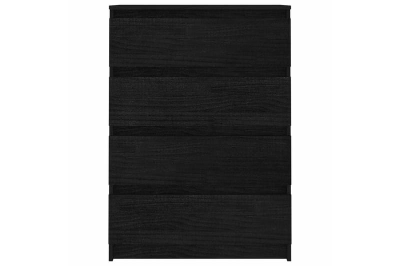 Sideskap svart 60x36x84 cm heltre furu - Svart - Sideboard & skjenker