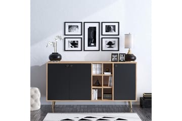 Sidobord Ek|Svart - Natur/Antracit - Oppbevaring - Oppbevaringsmøbler - Sideboard & skjenker