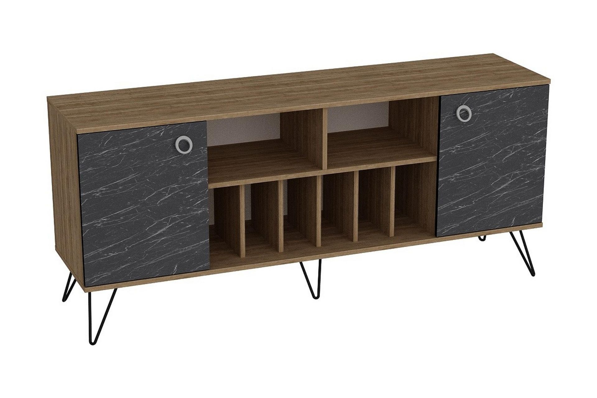 Sincerely Sidebord 180 cm - Valnøtt|Svart